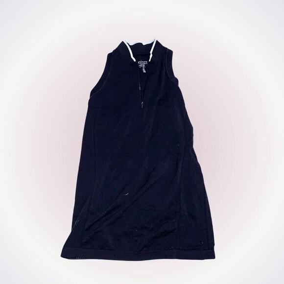 Athleta Black Tank Top with Zip Front Golf Shirt | Sz XS - Picture 1 of 4